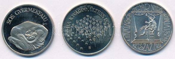 1984. 100Ft Cu-Ni "FAO III" + 1990. 100Ft Cu-Ni "S.O.S. Gyermekfalu" + 1990. 100...