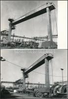 cca 1978-1983 11 db Ganz-MÁVAG fotók, egy kivételével mindnek a hátán bélyegzővel (Ganz-MÁVAG Híd Gy...