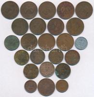 Kína ~1905-1956. 22db-os vegyes fémpénz tétel, közte még 2db japán érme T:vegyes China ~1905-1956. 22pcs of metal coins, with 2 Japanese coins C:mixed