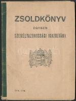 1943 Fényképes zsoldkönyv munkaszolgálatos részére