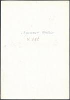 7 db Művészfotó, különféle művészektől, egy kartonra ragasztva, ötnek a hátoldalán feliratozás, fotó...