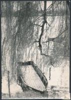 7 db Művészfotó, különféle művészektől, egy kartonra ragasztva, ötnek a hátoldalán feliratozás, fotó...