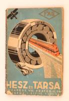 1937 Hesz és Társa, Fischer Golyóscsapágy Gyár árjegyzék, Budapest, Singer-nyomda, kiadói spirálozott kötés, megviselt állapotban.