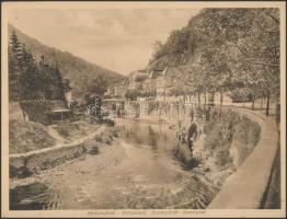 Herkulesfürdő, Baile Herculane; - 11 db régi nagyméretű (18 cm x 23 cm), nem képeslap hátoldalú lap ...