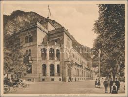 Herkulesfürdő, Baile Herculane; - 11 db régi nagyméretű (18 cm x 23 cm), nem képeslap hátoldalú lap ...