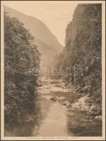 Herkulesfürdő, Baile Herculane; - 11 db régi nagyméretű (18 cm x 23 cm), nem képeslap hátoldalú lap ...