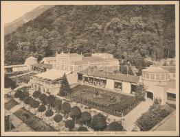 Herkulesfürdő, Baile Herculane; - 11 db régi nagyméretű (18 cm x 23 cm), nem képeslap hátoldalú lap ...