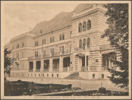 Herkulesfürdő, Baile Herculane; - 11 db régi nagyméretű (18 cm x 23 cm), nem képeslap hátoldalú lap ...