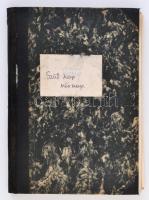 Modern üdvözlő képeslap gyűjtemény 2 db nagy alakú vázlatfüzetbe ragasztva / mixed modern greeting c...