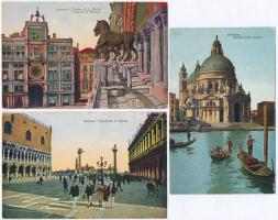 Venice, Venezia; 3 db régi használatlan képeslap / 3 pre-1945 unused postcards