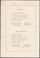 1898 a III. Tétényi Önsegélyező Egylet közgyűlési meghívója kimutatásokkal, napirenddel