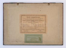 cca 1900-1910 Peyrek rajzpapírtartója, Farkas Árpád Papírkereskedése, 30x32 cm