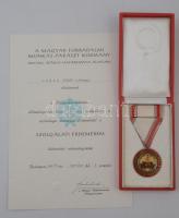 1965. "Szolgálati Érdemérem" 25 év után, zománcozott Br kitüntetés, mellszalaggal, szalags...