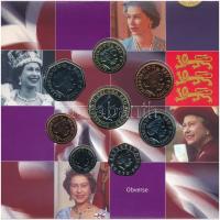 Nagy-Britannia 2002. 1p-2Ł (8xklf) forgalmi szett dísztokban, ismertető leírással T:BU
Great Britai...