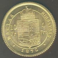 1870. 4Frt/10Fr Au 3,26g utánveret  "*" -gal T:2
