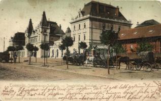 Temesvár, Timisoara; Józsefvárosi Indóház, vasútállomás / railway station (fa)