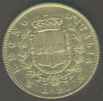 Olaszország 1862. 20L Au 6,452g  T:2/3 pici ph