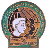 DN Demokratikus Ifjúsági Világszövetség zománcozott kitűző T:2 Hungary World Federation of Democratin Youth enamelled pin C:XF