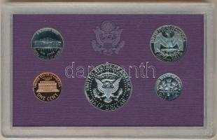 Amerikai Egyesült Államok 1987. 1c-1/2D (5xklf) forgalmi sor, műanyag tokban, tanúsítvánnyal, karton...