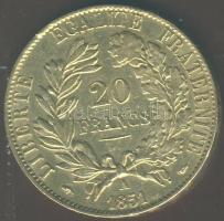 Franciaország 1851A 20Fr Au 6,452g T:2/3