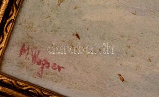 Wagner jelzéssel: Őzikék. Olaj, vászon, keretben, 25×45 cm