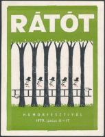 cca 1979-2000 2 db kisplakát, Rátót Humorfesztivál, Holló Színház, 21x15 és 11x9 cm.