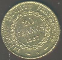 Franciaország 1887A 20Fr Au 6,452g T:2/3