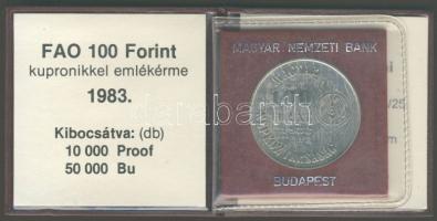 1983. 100Ft "FAO" T:BU Eredeti tokban, tanúsítvánnyal!