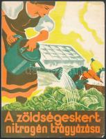 cca 1920-1930 A zöldségeskert nitrogén trágyázása, a Péti Nitrogén Műtrágyagyár Rt. tájékoztató reklámprospektusa