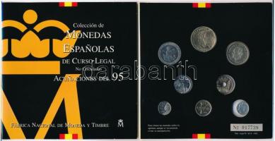 Spanyolország 1995. 1P-500P (8xklf) forgalmi szett dísztokban T:1
Spain 1995. 1 Peseta - 500 Peseta...