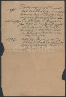 cca 1860 A Bethesda Gyermekkórház épülete, hátulján feljegyzéssel, a szélein sérülésekkel