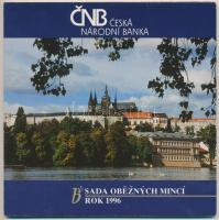 Csehország 1996. 1h-50K (9xklf) forgalmi szett dísztokban T:1 Czech Republic 1996. 1 Haleru - 50 Korun (9xdiff) coin set in original case C:UNC
