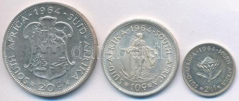 Dél-Afrika 1964. 2 1/2c Ag + 10c Ag + 20c Ag T:1-
South Africa 1964. 2 1/2 Cents Ag + 10 Cents Ag +...