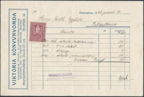 1913-1931 3 db Könyvnyomda számla (Hornyánszky Viktor Rt., Viktória Könyvnyomda, Balázs Ferencz Köny...