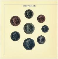 Nagy-Britannia 1995. 1p-2P forgalmi sor (8xklf), dísztokban T:1
Great Britain 1995. 1 Penny - 2 Pou...