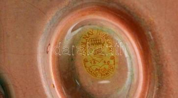 ZSolnay eozin mázas térdelő akt, jelzett, hibátlan, m:23 cm