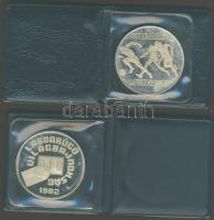 1981. 500Ft Ag + 500Ft Ag "Labdarúgó VB" pár T:PP Eredeti tokban!