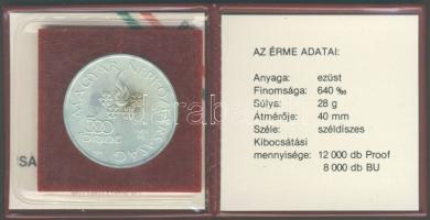 1984. 500Ft Ag "Téli olimpia-Sarajevo" T:BU Eredeti tokban, tanúsítvánnyal!