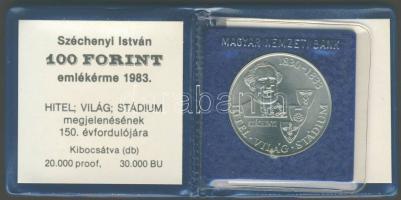 1983. 100Ft "Széchenyi" T:BU Eredeti tokban, tanúsítvánnyal!