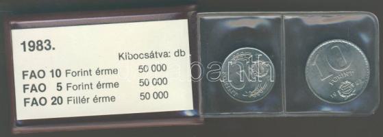 1983. 20f+5Ft+10Ft "FAO" T:BU Eredeti tokban, tanúsítvánnyal!