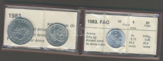 1983. 20f+5Ft+10Ft "FAO" T:BU Eredeti tokban, tanúsítvánnyal!
