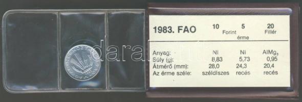 1983. 20f+5Ft+10Ft "FAO" T:BU Eredeti tokban, tanúsítvánnyal!