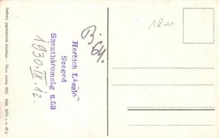 Balassagyarmat, Vasútállomás, hátoldalon Herbich László pecséttel