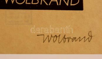 Peter Wolbrandt (? - ?): Gute Fahrt zur Insel des Glücks 1939. Újévi Ex Libris. Fametszet, papír, je...