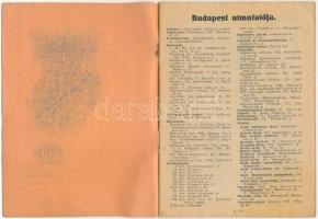 Budapest útmutatója és térképe. Budapest, 1937, Aczél Testvérek. Kiadói tűzött papírkötés, foltos bo...