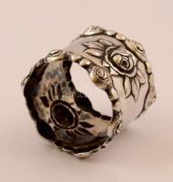 Ezüst (Ag.) szalvétagyűrű, jelzett, d: 5 cm, nettó:40 g