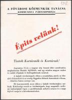 1948 Építs velünk!, a Fővárosi Közmunkák Tanácsa Kommunista Pártcsoportja propaganda szórólapja