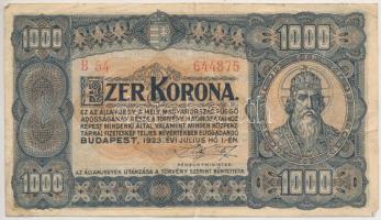 1923. 1000K "T.W." jelöléssel, nyomdahely nélkül T:III Adamo K37