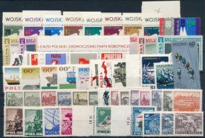 1952-1971 104 db klf bélyeg, közte teljes sorok, összefüggések + 1 db blokk, 2 dbs tecklapon, 1952-1971 104 diff stamps with sets + 1 block