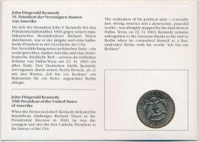 Amerikai Egyesült Államok 1985P 1/2$ "Kennedy" aranyozott Cu-Ni, számozott bélyeges boríté...